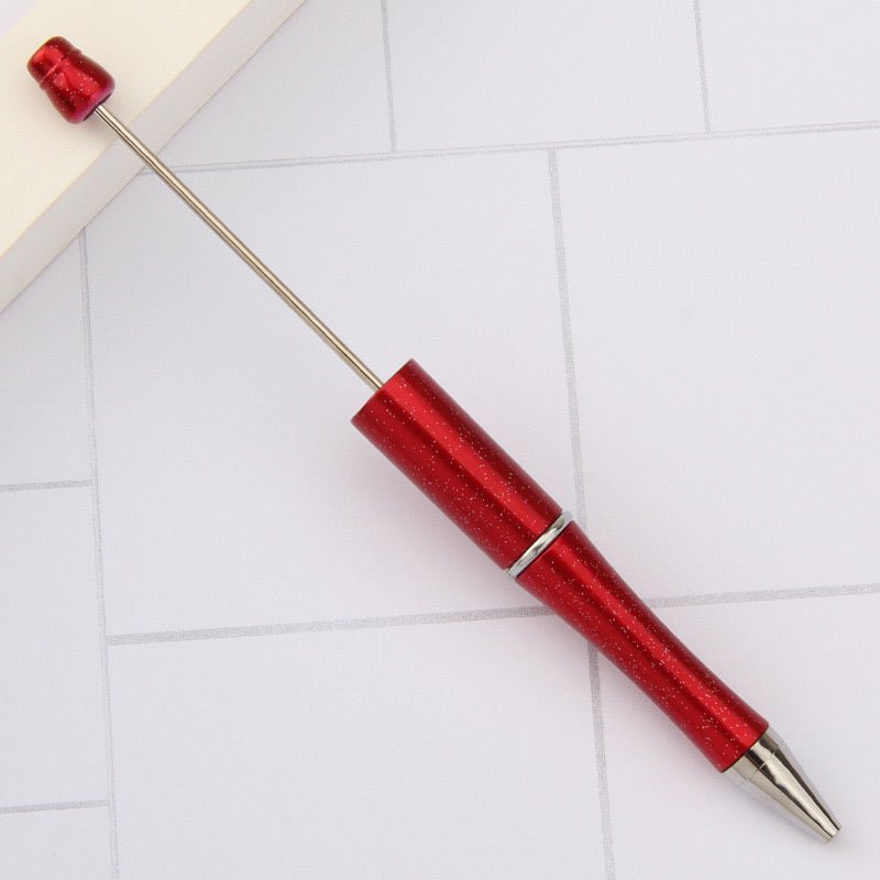153G. Beadable DIY Red and orange gliter pen - Romo bead